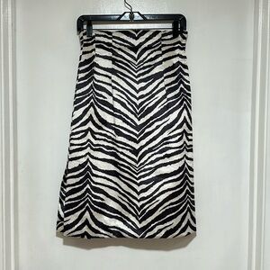 Small Flocked zebra print pencil skirt